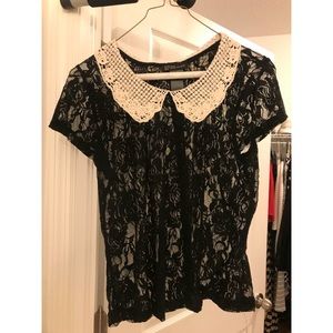 Black laced top